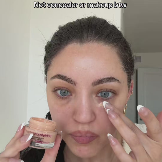 An eye cream that covers dark circles and firms and tightens 🤯 you all have been gate keeping lol! This is a game changer. @Dr.Melaxin  #darkcircles #darkundereye #undereyecircles #undereyebags #tiktokshopcreatorpicks 