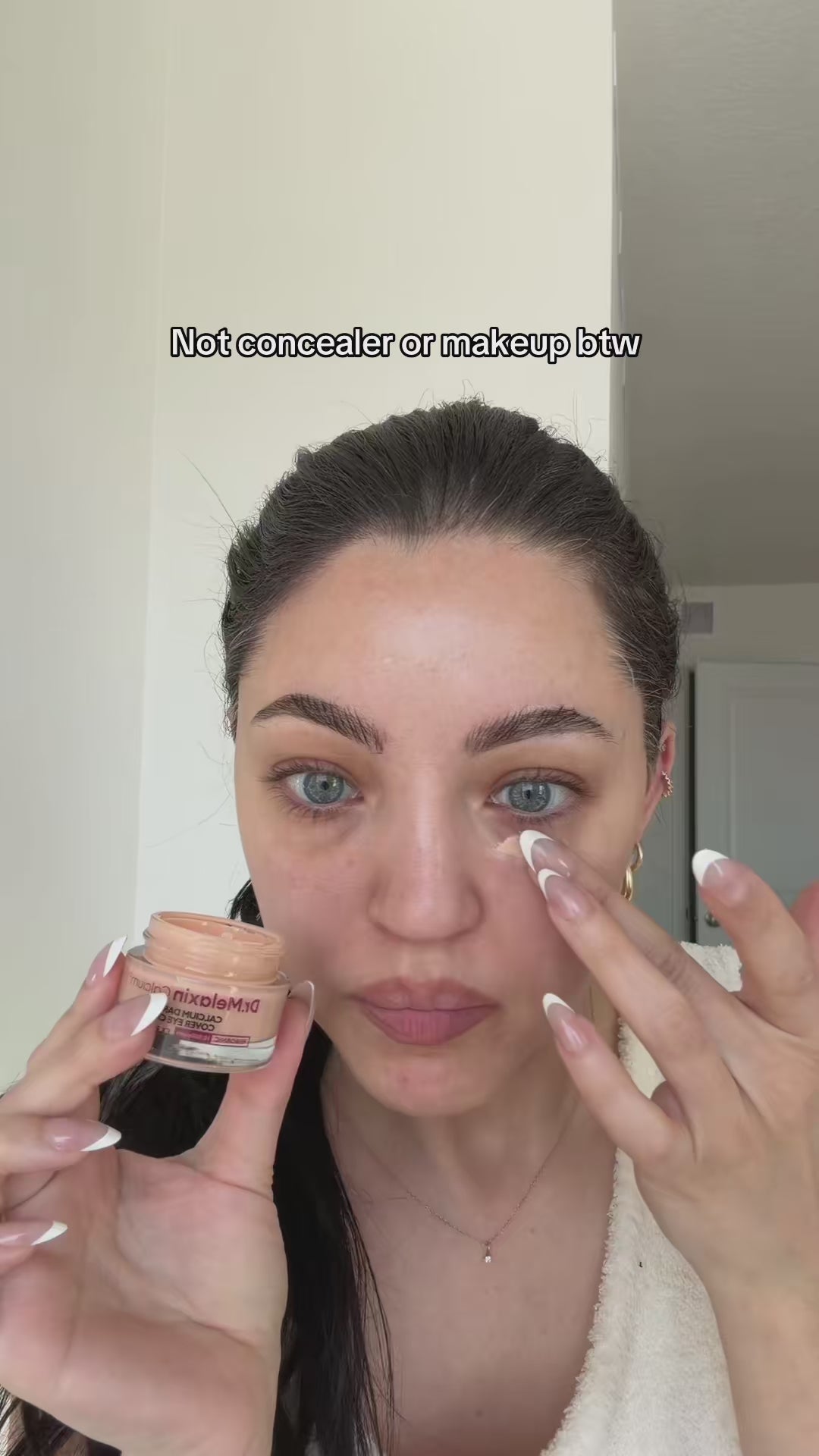 An eye cream that covers dark circles and firms and tightens 🤯 you all have been gate keeping lol! This is a game changer. @Dr.Melaxin  #darkcircles #darkundereye #undereyecircles #undereyebags #tiktokshopcreatorpicks 